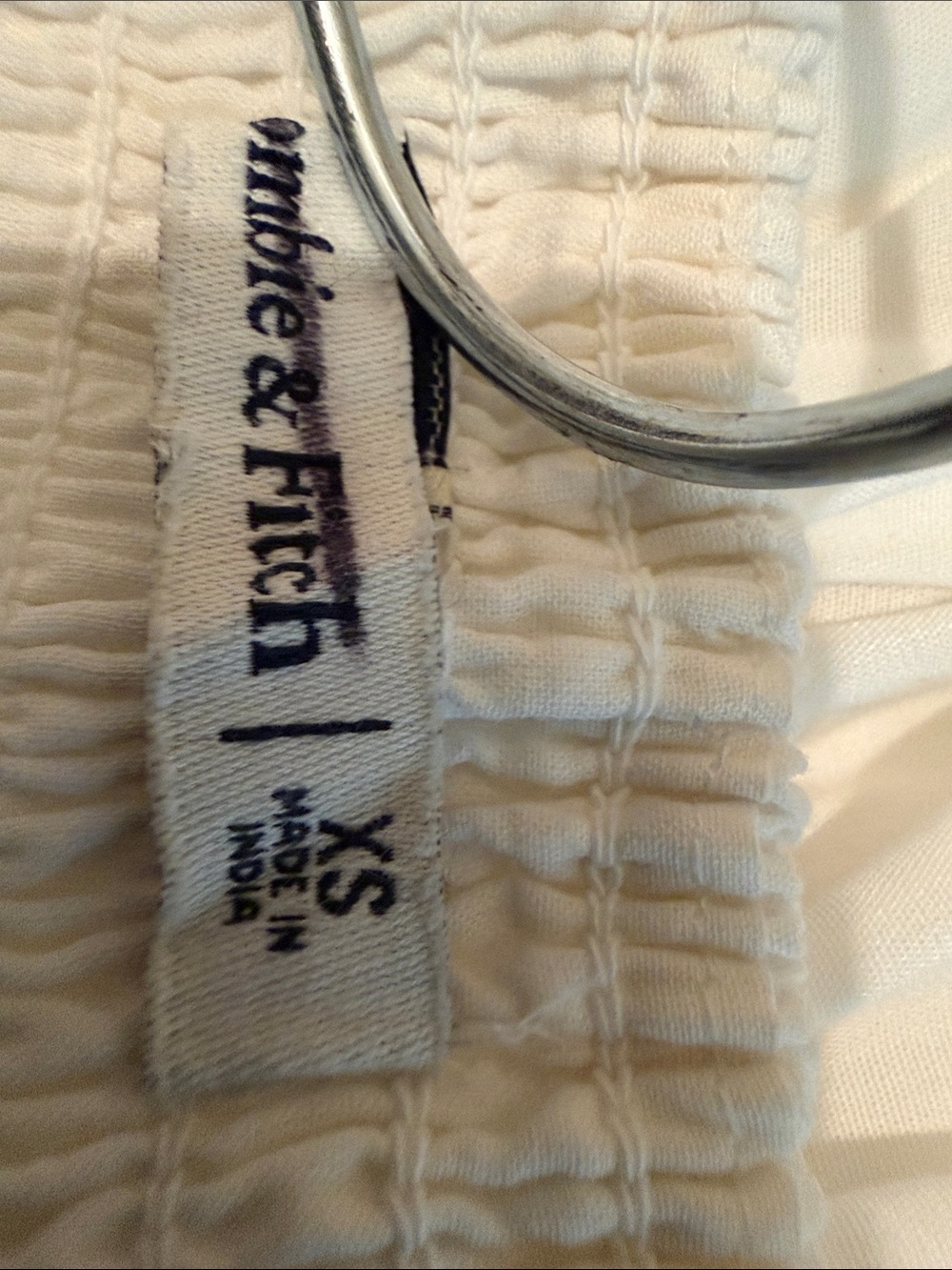 Abercrombie and fitch. Strapless White Midi Dress - Elegant Ruched Bodice - Picture 4 of 4